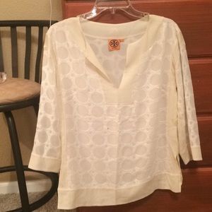 Tory Burch 100% silk tunic top size 2...like new!